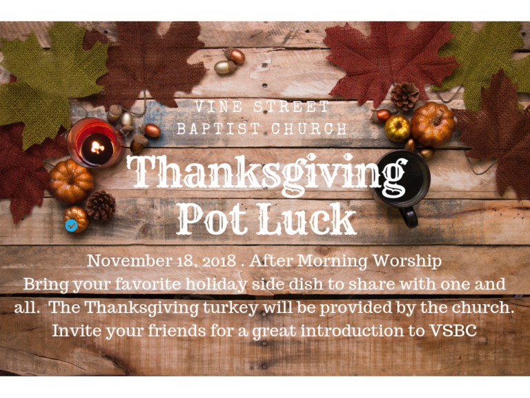 Thanksgiving Pot Luck Luncheon